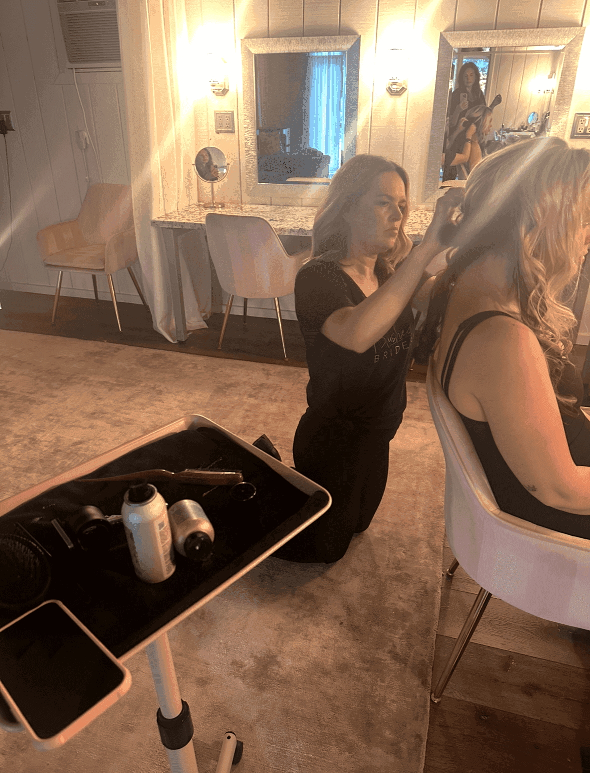 Finished airbrush bridal makeup look on a Northern California bride