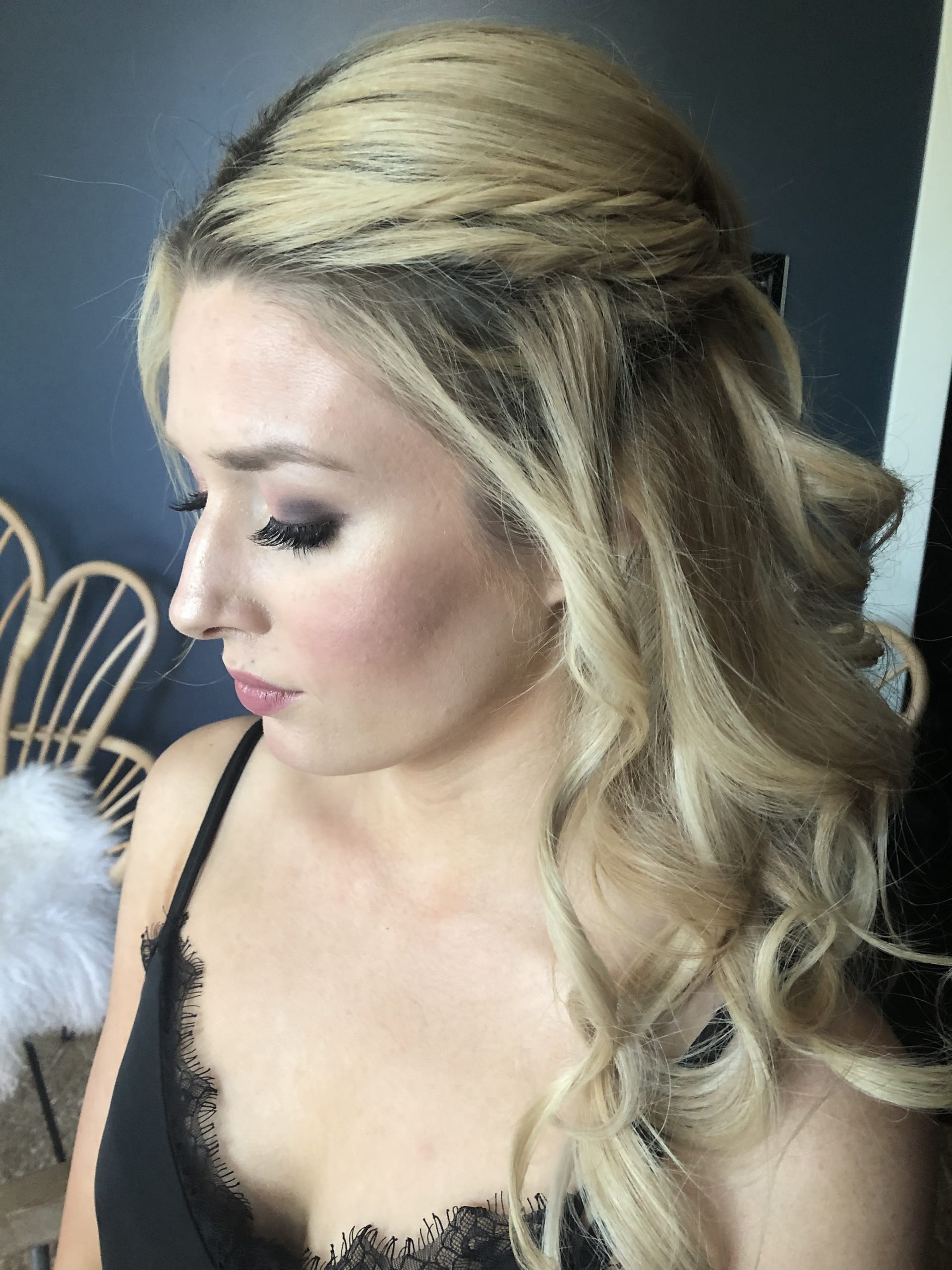Soft romantic wedding hair
